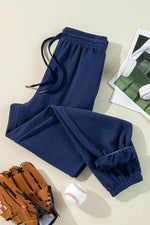 Load image into Gallery viewer, Light Grey Solid Color Fleece Lined Drawstring Waist Joggers - Fashion Queen - 27