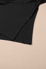 Load image into Gallery viewer, Light Grey Solid Color Loose Tunic Top and Slim Shorts Set - Fashion Queen - 29