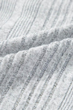 Load image into Gallery viewer, Light Grey Textured Crossover Backless Knit Long Sleeve Top - Fashion Queen - 8