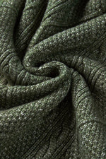 Load image into Gallery viewer, Mist Green Cable Knit Drop Shoulder Loose Fit Sweater Dress - Fashion Queen - 11