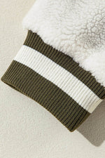 Load image into Gallery viewer, Mist Green Corduroy Fleece Patchwork Buttoned Bomber Jacket - Fashion Queen - 14