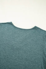 Load image into Gallery viewer, Mist Green Crisscross V Neck Butterfly Sleeve T Shirt - Fashion Queen - 7