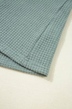 Load image into Gallery viewer, Mist Green Lace Patchwork Waffle Short Sleeve Top - Fashion Queen - 10