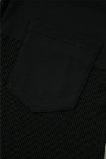 Load image into Gallery viewer, Moss Green Waffle Knit Patchwork Buttoned Oversized Shacket - Fashion Queen - 13