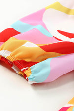 Load image into Gallery viewer, Multicolor Geometric Print Smocked Babydoll Mini Dress - Fashion Queen - 9