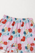 Load image into Gallery viewer, Multicolour Floral V Neck Cami Top and Ruffled Shorts Lounge Set - Fashion Queen - 10