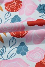 Load image into Gallery viewer, Multicolour Floral V Neck Cami Top and Ruffled Shorts Lounge Set - Fashion Queen - 13