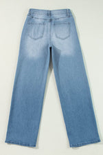 Load image into Gallery viewer, Myosotis High Rise Shift Slit Leg Straight Jeans - Fashion Queen - 5