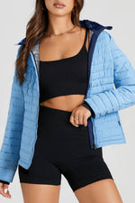Load image into Gallery viewer, Myosotis Solid Color Quilted Zip-up Puffer Jacket - Fashion Queen - 1
