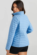 Load image into Gallery viewer, Myosotis Solid Color Quilted Zip-up Puffer Jacket - Fashion Queen - 13