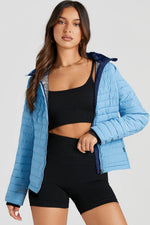 Load image into Gallery viewer, Myosotis Solid Color Quilted Zip-up Puffer Jacket - Fashion Queen - 15