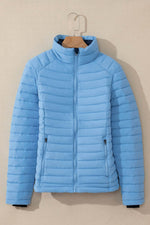 Load image into Gallery viewer, Myosotis Solid Color Quilted Zip-up Puffer Jacket - Fashion Queen - 16