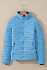Load image into Gallery viewer, Myosotis Solid Color Quilted Zip-up Puffer Jacket - Fashion Queen - 17