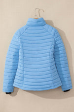 Load image into Gallery viewer, Myosotis Solid Color Quilted Zip-up Puffer Jacket - Fashion Queen - 19