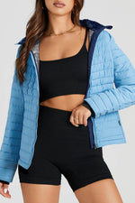 Load image into Gallery viewer, Myosotis Solid Color Quilted Zip-up Puffer Jacket - Fashion Queen - 2
