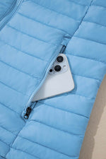 Load image into Gallery viewer, Myosotis Solid Color Quilted Zip-up Puffer Jacket - Fashion Queen - 28