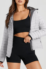 Load image into Gallery viewer, Myosotis Solid Color Quilted Zip-up Puffer Jacket - Fashion Queen - 5