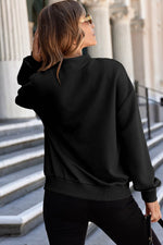 Load image into Gallery viewer, Myosotis Solid Textured Stand Neck Zipper Bomber Jacket - Fashion Queen - 5