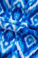 Load image into Gallery viewer, Navy Blue Abstract Print Frilled Trim Spaghetti Straps Tankini Set - Fashion Queen - 11