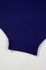 Load image into Gallery viewer, Navy Blue Embroidered Trim Wrap Tie Knot Plus Size High Waisted Bikini - Fashion Queen - 25