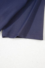 Load image into Gallery viewer, Navy Blue Raw Hem Loose Tee and Wide Leg Pants Set - Fashion Queen - 14