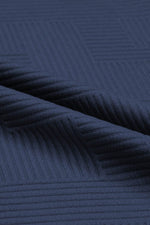 Load image into Gallery viewer, Navy Blue Textured Loose Fit T Shirt and Drawstring Pants Set - Fashion Queen - 10