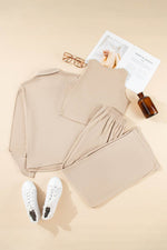 Load image into Gallery viewer, Oatmeal 3-Piece Cozy Knit Lounge Set - Fashion Queen - 5