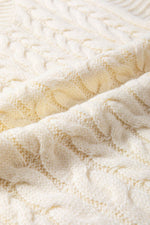 Load image into Gallery viewer, Oatmeal Cable Knit High Neck Sweater Vest - Fashion Queen - 14