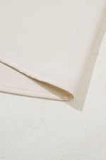 Load image into Gallery viewer, Oatmeal Contrast Geometric Print Patchwork V Neck Short Sleeve Plus Size Top - Fashion Queen - 9