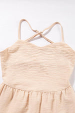 Load image into Gallery viewer, Oatmeal Crossover Backless Bodice Tiered Maxi Dress - Fashion Queen - 7