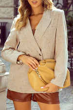 Load image into Gallery viewer, Oatmeal Single Breasted Elegant Suit Jacket - Fashion Queen - 10