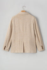 Load image into Gallery viewer, Oatmeal Single Breasted Elegant Suit Jacket - Fashion Queen - 12