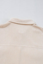 Load image into Gallery viewer, Oatmeal Textured Flap Pockets Buttoned Plus Size Shacket - Fashion Queen - 12