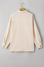 Load image into Gallery viewer, Oatmeal Textured Flap Pockets Buttoned Plus Size Shacket - Fashion Queen - 9