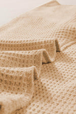 Load image into Gallery viewer, Oatmeal Textured Knit Button Back Cuffed Sleeve Tee - Fashion Queen - 8