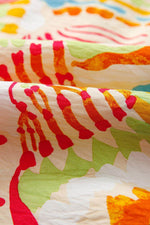 Load image into Gallery viewer, Orange Abstract Print Spaghetti Strap Piping Detail Maxi Dres - Fashion Queen - 15