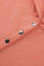 Load image into Gallery viewer, Orange Batwing Sleeve Pocketed Henley Hoodie - Fashion Queen - 15