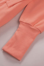 Load image into Gallery viewer, Orange Batwing Sleeve Pocketed Henley Hoodie - Fashion Queen - 16