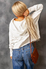 Load image into Gallery viewer, Orange Batwing Sleeve Pocketed Henley Hoodie - Fashion Queen - 22