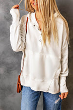 Load image into Gallery viewer, Orange Batwing Sleeve Pocketed Henley Hoodie - Fashion Queen - 6