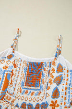 Load image into Gallery viewer, Orange Multi Printed Ricrac Trim Spaghetti Straps Maxi Dress - Fashion Queen - 11