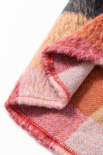 Load image into Gallery viewer, Orange Plaid Print Flap Pockets Buttoned Casual Plus Size Jacket - Fashion Queen - 8