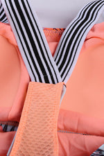 Load image into Gallery viewer, Orange Printed Splicing Racerback Tankini - Fashion Queen - 10