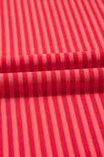 Load image into Gallery viewer, Orange Stripe Plus Size Drop Shoulder Long Sleeve Buttoned Decor Top - Fashion Queen - 14