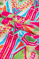 Load image into Gallery viewer, Orange Western Geometric Print Cuffed Shift Shirt Dress - Fashion Queen - 10