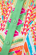 Load image into Gallery viewer, Orange Western Geometric Print Cuffed Shift Shirt Dress - Fashion Queen - 6