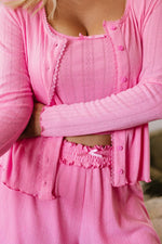 Load image into Gallery viewer, Orchid Petal Delicate Texture Cropped Cami Shorts and Cardigan 3pcs Lounge Set - Fashion Queen - 30