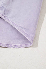 Load image into Gallery viewer, Orchid Petal Short Sleeve Double Chest Pocket Denim Shirt Dress - Fashion Queen - 12