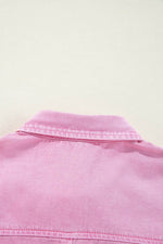 Load image into Gallery viewer, Orchid Petal Short Sleeve Double Chest Pocket Denim Shirt Dress - Fashion Queen - 26