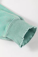 Load image into Gallery viewer, Orchid Petal Textured Patchwork Frilled Trim Plus Size Pullover Sweatshirt - Fashion Queen - 19